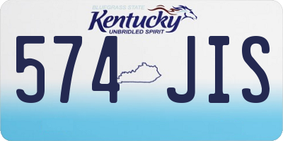 KY license plate 574JIS