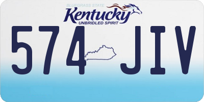 KY license plate 574JIV