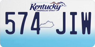 KY license plate 574JIW