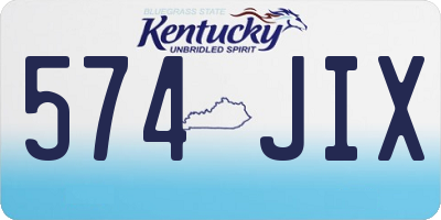 KY license plate 574JIX