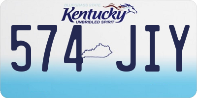 KY license plate 574JIY