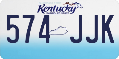 KY license plate 574JJK