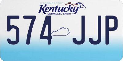 KY license plate 574JJP