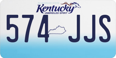 KY license plate 574JJS