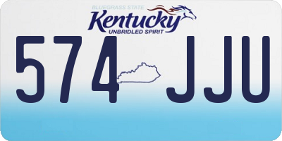 KY license plate 574JJU