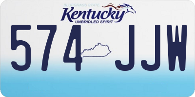 KY license plate 574JJW