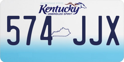 KY license plate 574JJX