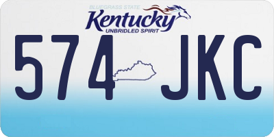 KY license plate 574JKC