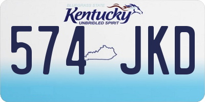 KY license plate 574JKD