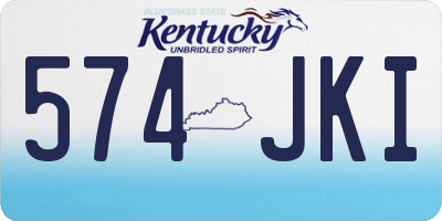 KY license plate 574JKI