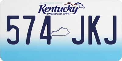 KY license plate 574JKJ