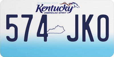 KY license plate 574JKO
