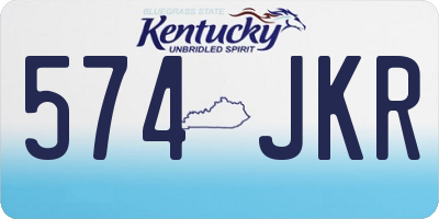 KY license plate 574JKR