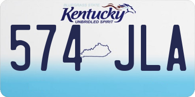 KY license plate 574JLA