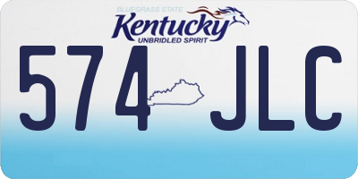 KY license plate 574JLC