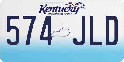 KY license plate 574JLD