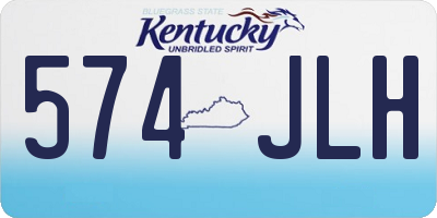 KY license plate 574JLH