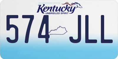 KY license plate 574JLL
