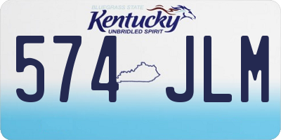 KY license plate 574JLM
