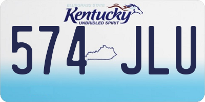 KY license plate 574JLU