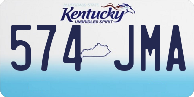 KY license plate 574JMA