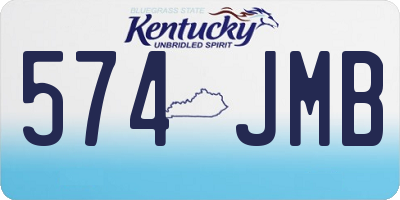 KY license plate 574JMB