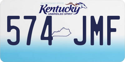 KY license plate 574JMF