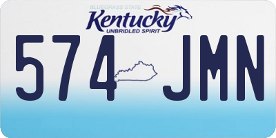 KY license plate 574JMN