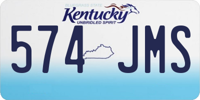 KY license plate 574JMS