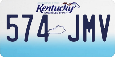 KY license plate 574JMV