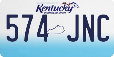 KY license plate 574JNC