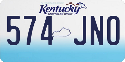 KY license plate 574JNO
