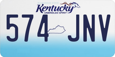 KY license plate 574JNV