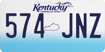 KY license plate 574JNZ