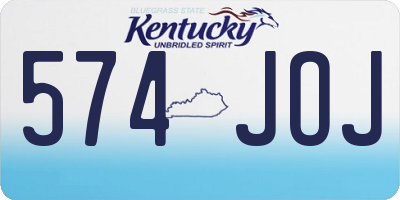KY license plate 574JOJ