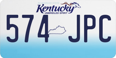 KY license plate 574JPC