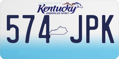 KY license plate 574JPK