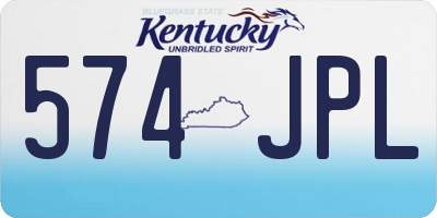 KY license plate 574JPL