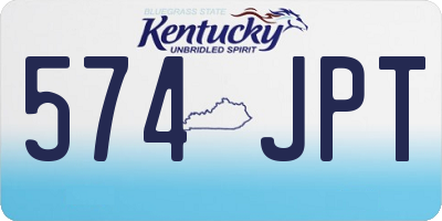 KY license plate 574JPT