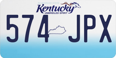 KY license plate 574JPX