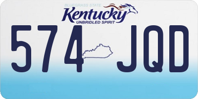 KY license plate 574JQD