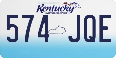 KY license plate 574JQE