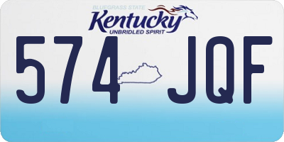 KY license plate 574JQF