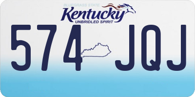 KY license plate 574JQJ