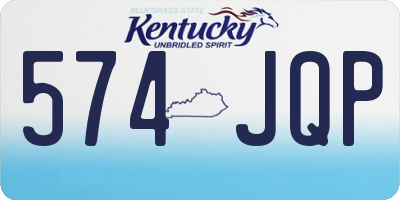 KY license plate 574JQP