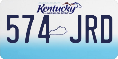 KY license plate 574JRD