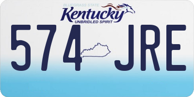 KY license plate 574JRE