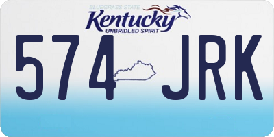 KY license plate 574JRK
