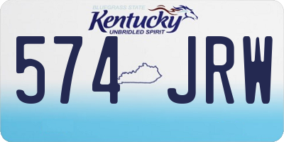 KY license plate 574JRW
