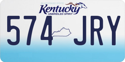 KY license plate 574JRY